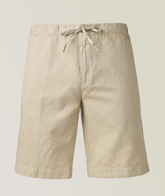 Cotton-Linen Blend Bermuda Coulisse Shorts picture 1