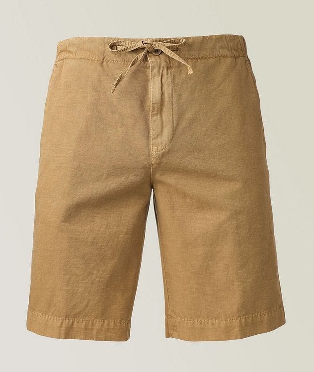 Cotton-Linen Blend Bermuda Coulisse Shorts picture 1
