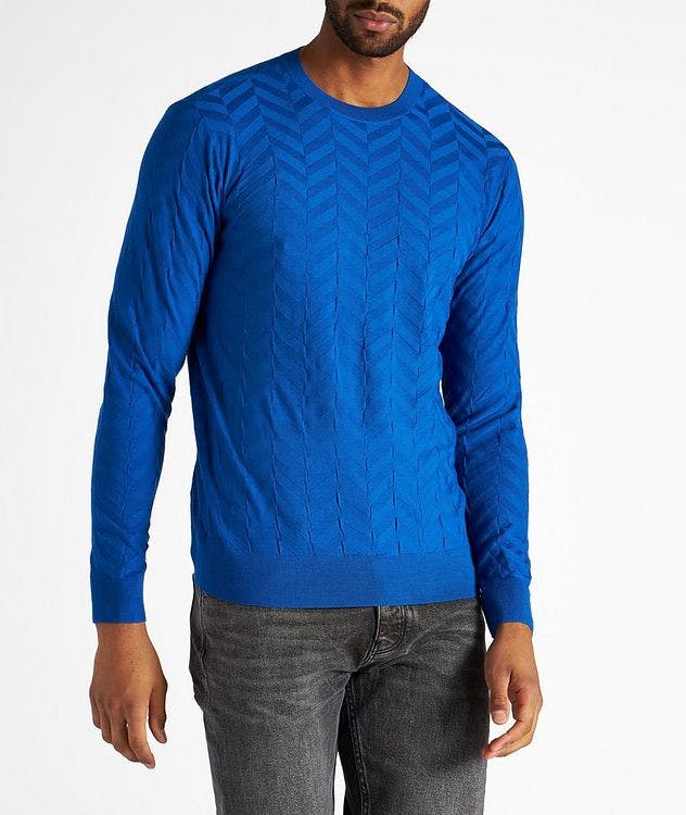 Virgin-Wool Blend Jumper With Textured Weave picture 2
