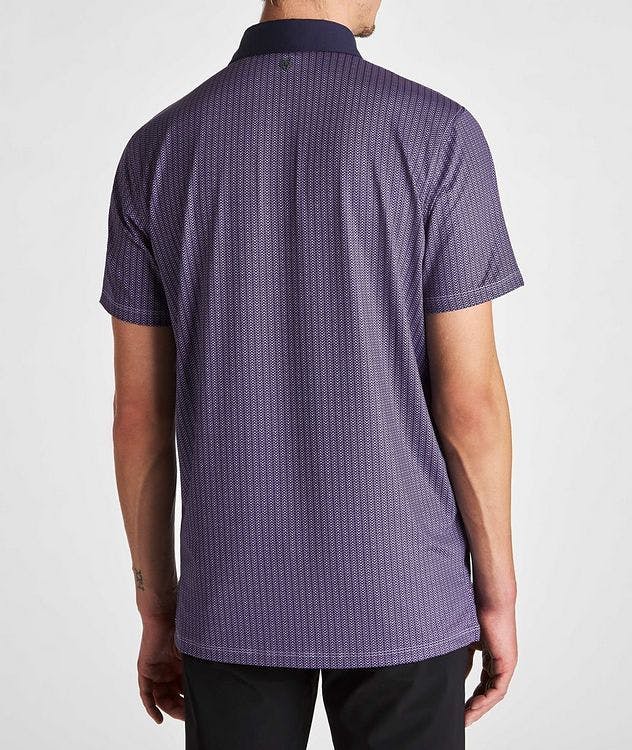 Geometric Print Technical-Stretch Polo Shirt picture 4