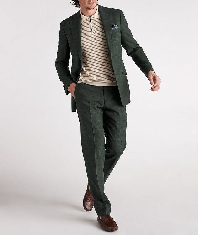 Slim Fit Mélange Silk & Linen Blend Suits picture 2