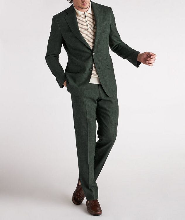 Slim Fit Mélange Silk & Linen Blend Suits picture 3