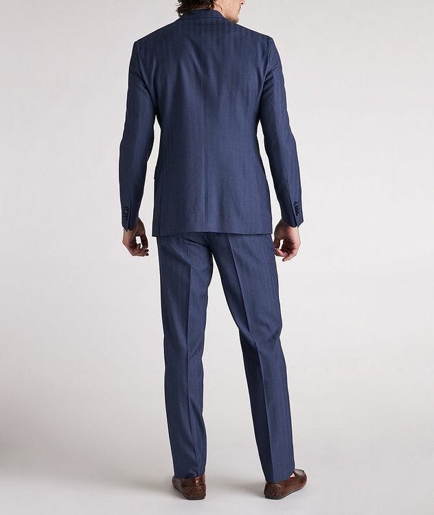 Slim Fit Pinstripes Silk & Linen Blend Suits picture 4