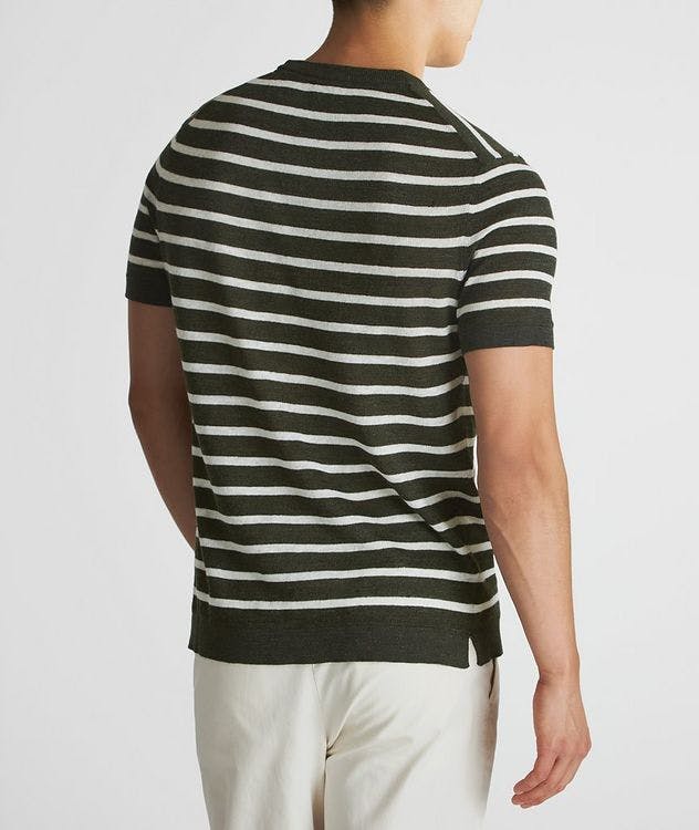 Striped Linen  Blend T-Shirt picture 3