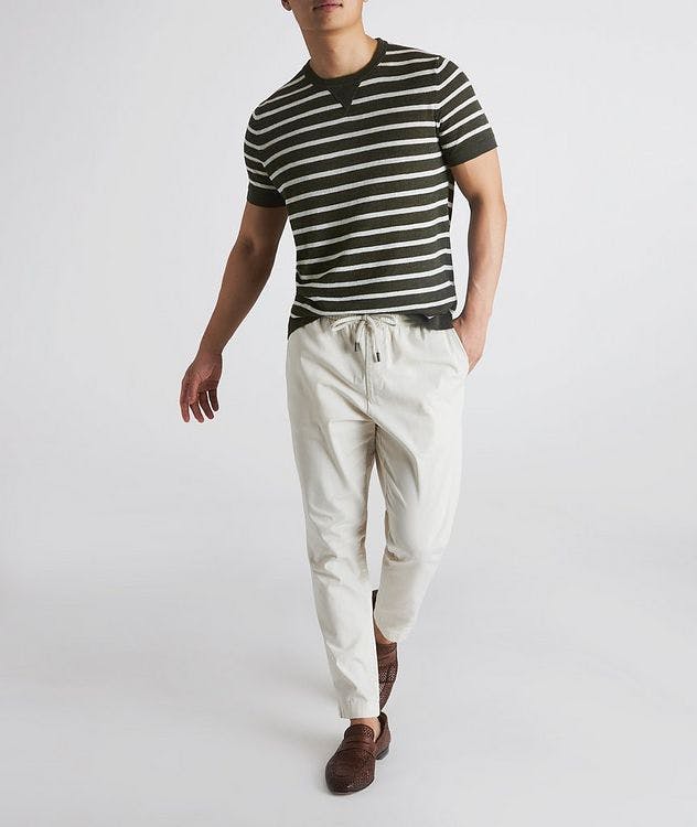 Striped Linen  Blend T-Shirt picture 5