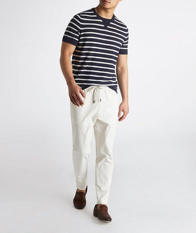 Striped Linen Blend T-Shirt picture 5