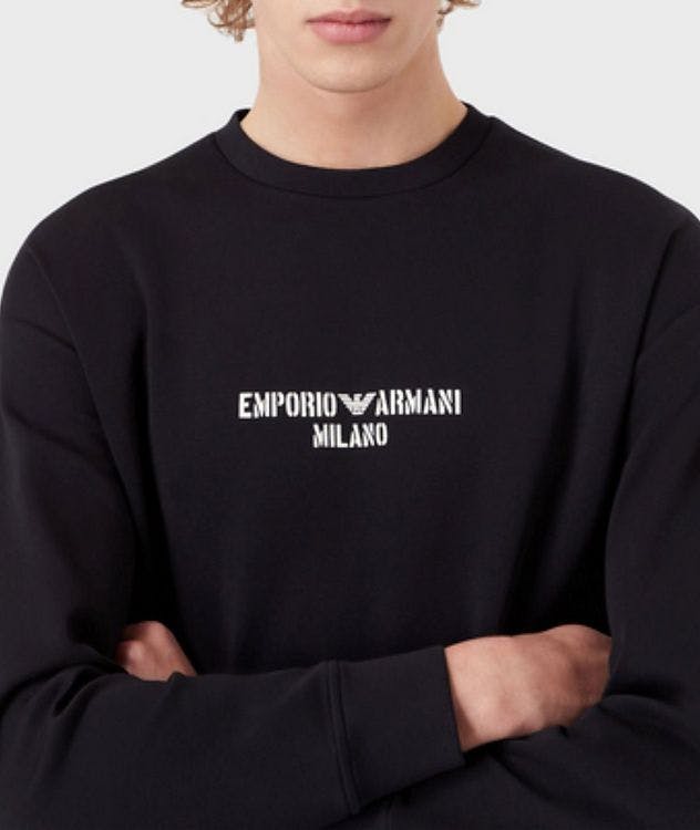 Double-Jersey Crewneck Sweatshirt with Logo picture 4