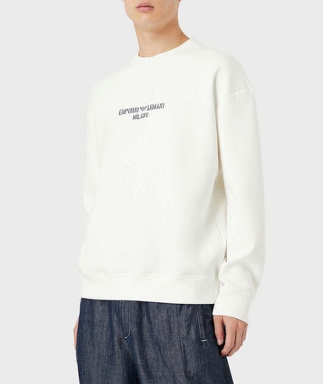 Double-Jersey Crewneck Sweatshirt with Logo picture 2