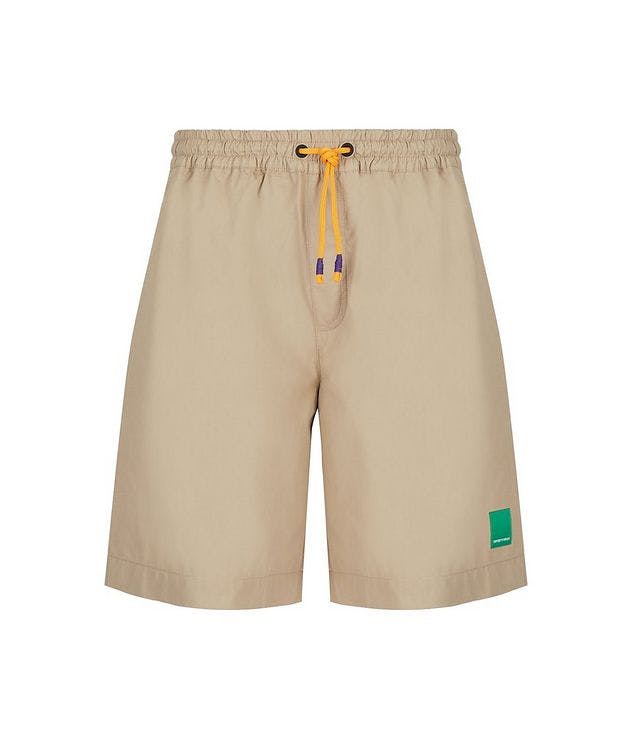 Sustainable Cotton-muslin Drawstring Board Shorts picture 1