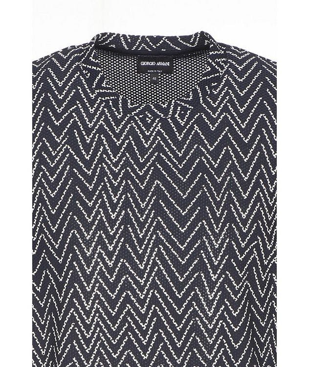 Mesh T-shirt with Contrasting Chevron Print picture 5