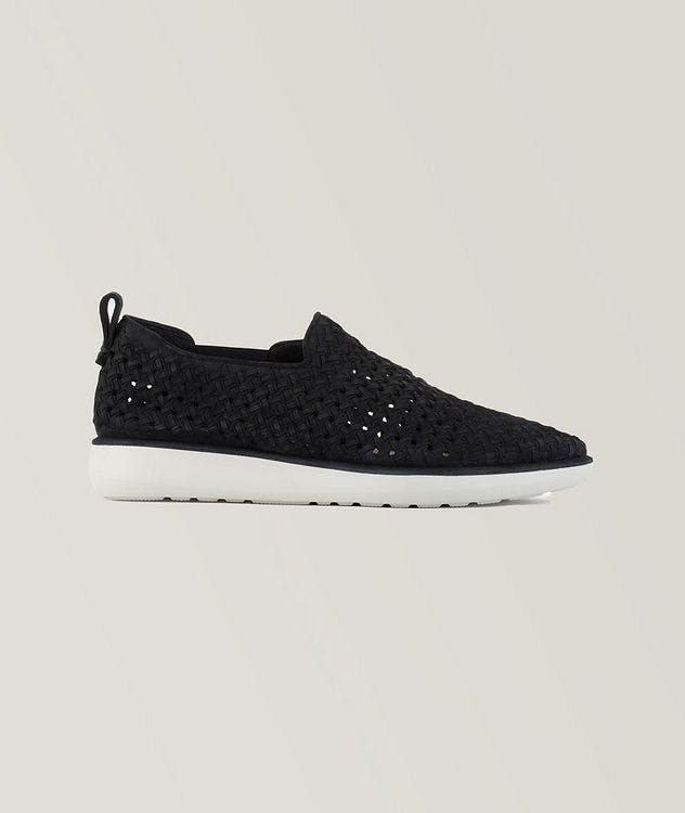 Woven Leather Slip On Sneakers picture 1