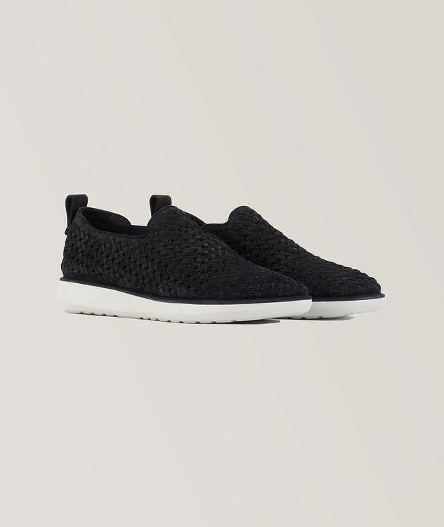 Woven Leather Slip On Sneakers picture 2