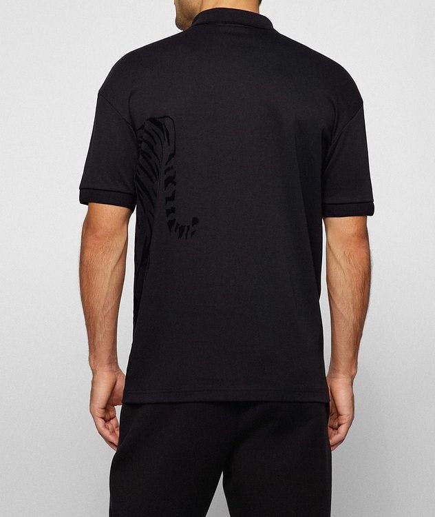 Polo Shirt With Flock-Print Tiger Artwork  picture 3