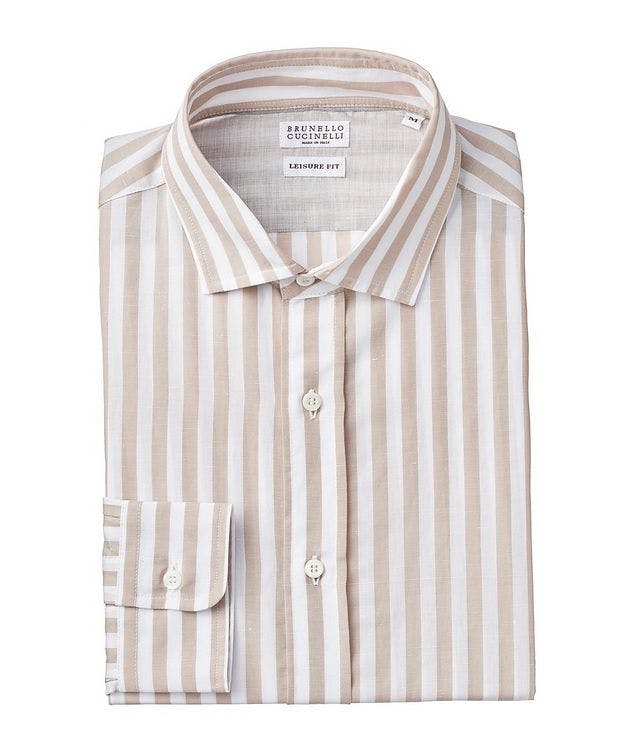 Cotton-Hemp Striped Shirt picture 1