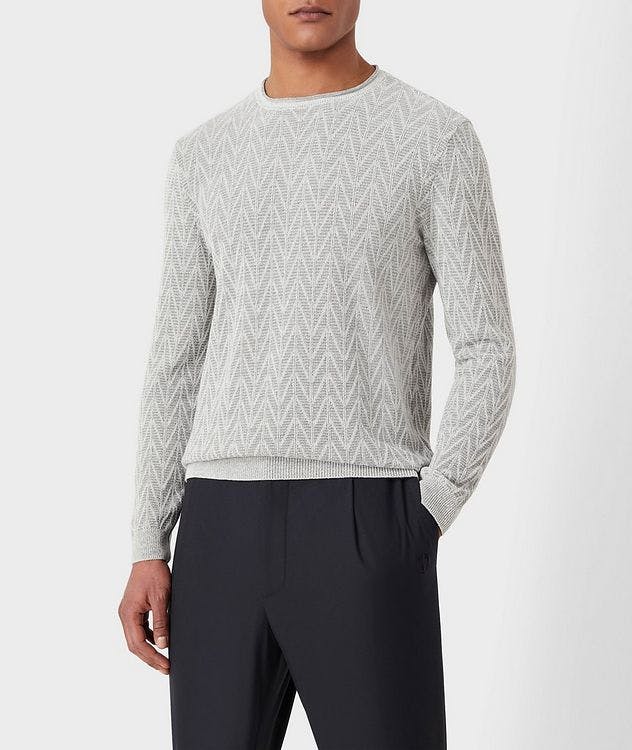 Wool-Blend Jacquard Chevron Sweater picture 2