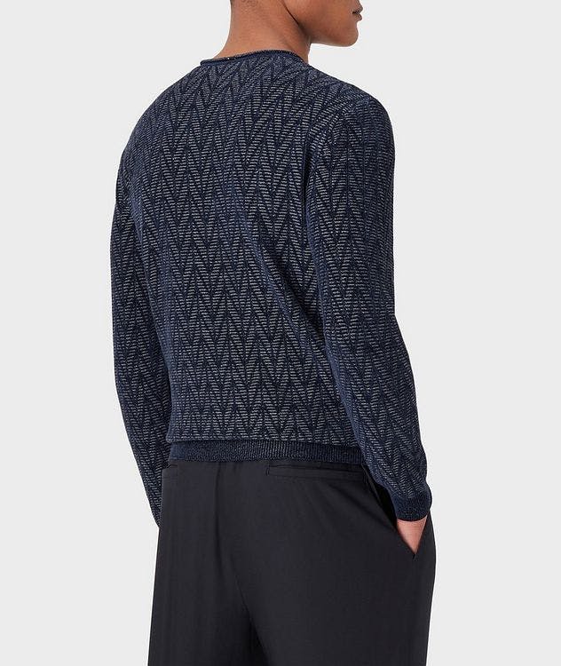Wool-Blend Jacquard Chevron Sweater picture 3