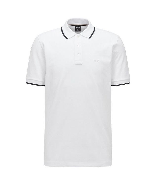 Contrast Tipped Logo Cotton-Blend Polo T-Shirt picture 1