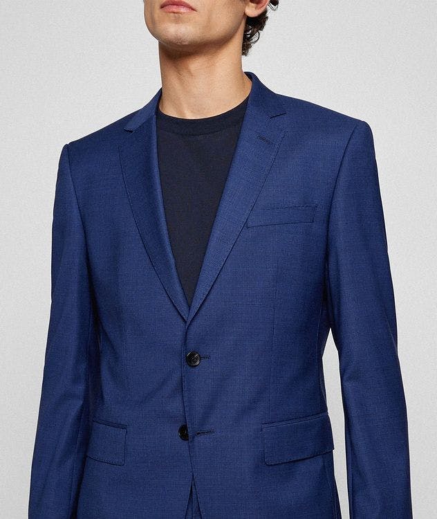 Slim-Fit Micro Patterned Stretch-Wool Suit picture 3