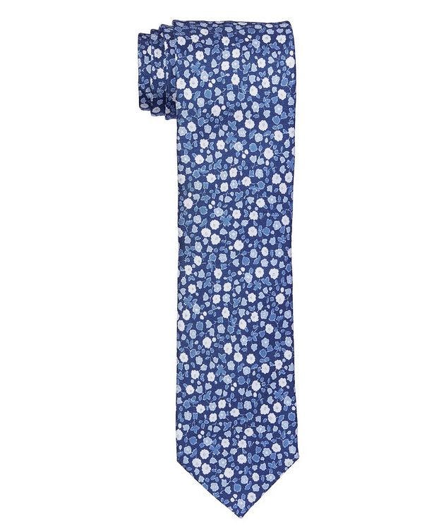 Cravate en soie à motif floral picture 1
