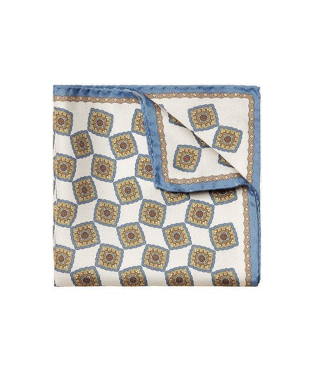 Mouchoir de poche en soie à motif géométrique picture 2