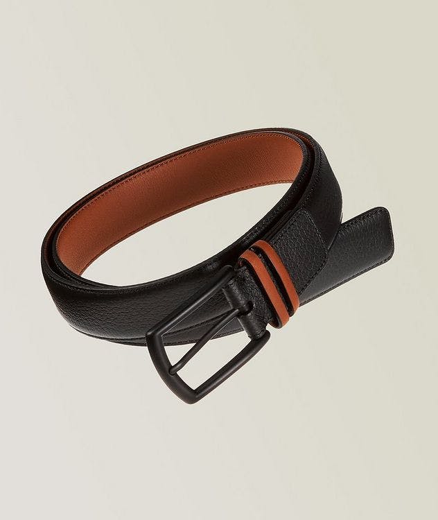 Grain Leather Tonal Leather Belt  picture 1