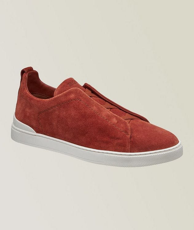 Triple Stitch Suede Slip-On Sneakers picture 1