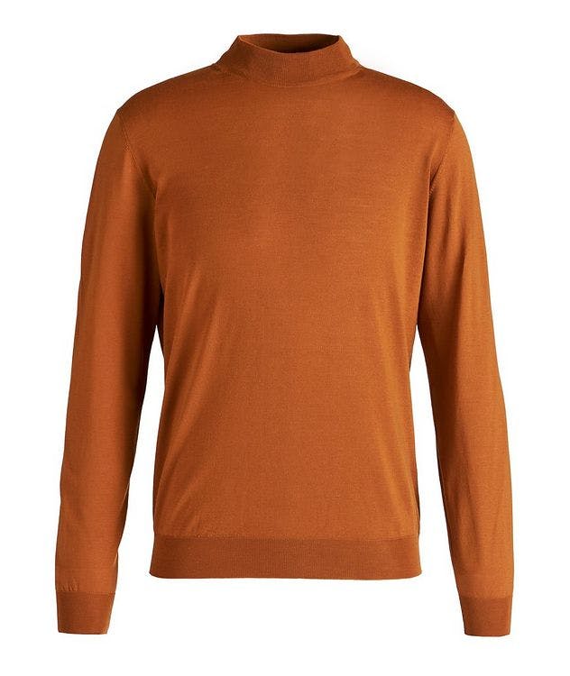 Long-Sleeve Merino Wool Mock Neck Sweater picture 1
