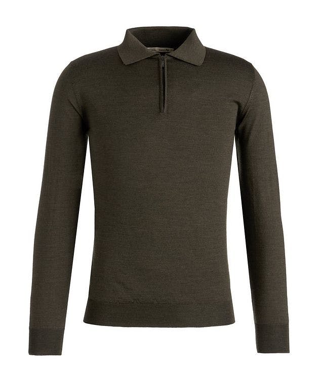 Long Sleeve Wool Knit Polo picture 1