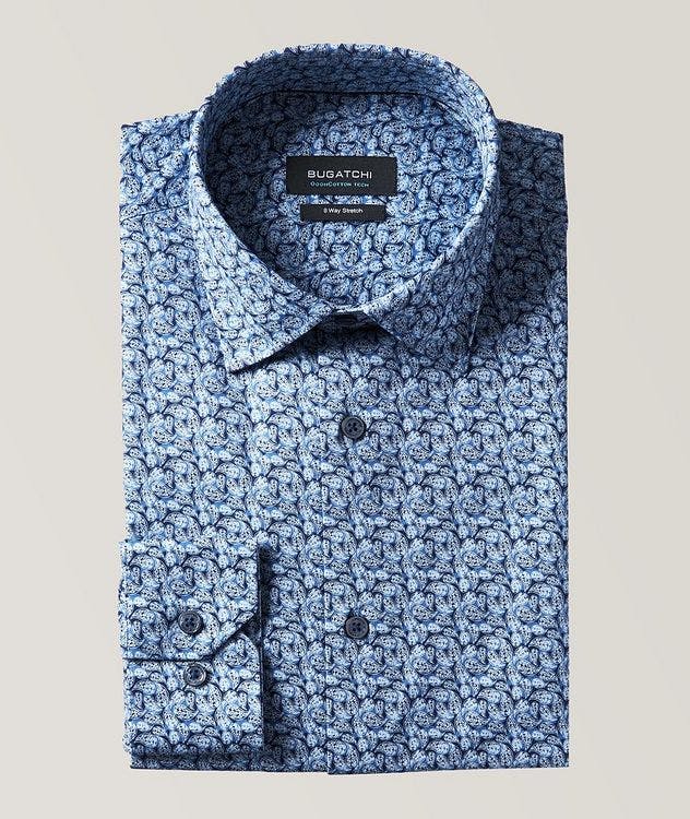 Contemporary Fit Paisley Stretch Cotton Shirt picture 1