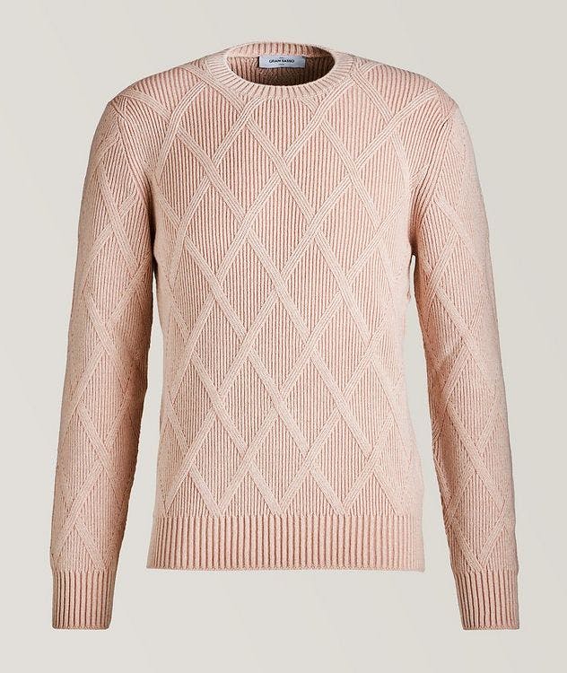 Wool-Cashmere Diamond Knit Sweater picture 1
