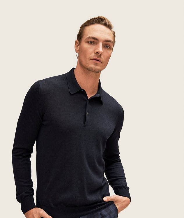 Wool Silk Knitted Polo picture 2