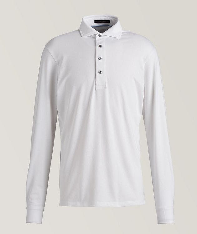 Omaha Long Sleeve Cotton-Blend Polo  picture 1