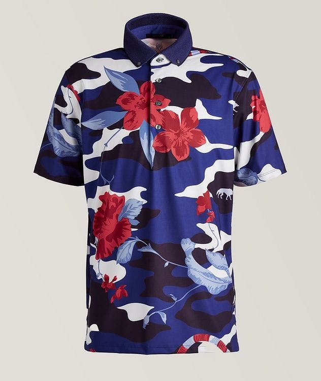 Wild Hibiscus Print Technical Polo picture 1