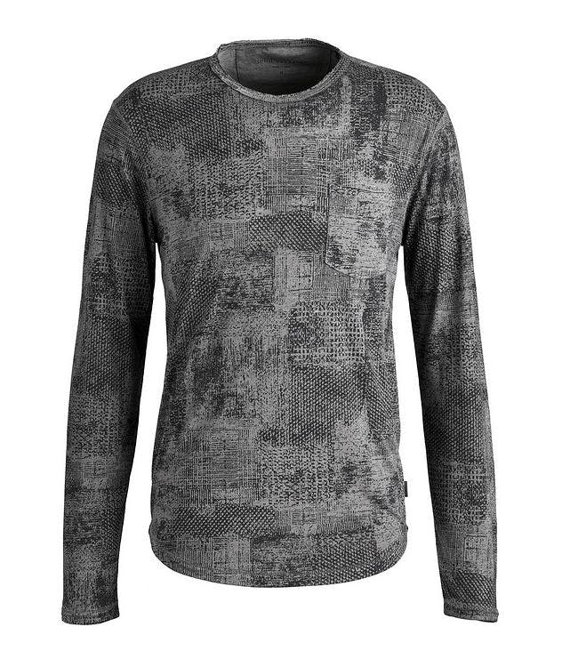 Long-Sleeve Atkins Burnout Cotton-Blend T-Shirt picture 1