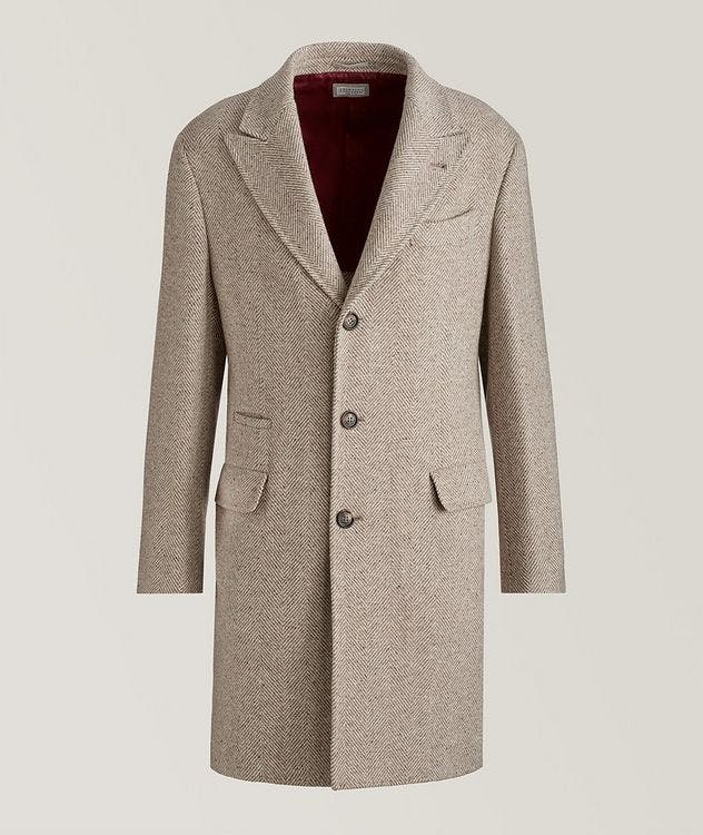 Wool-Cashmere Herringbone Overcoat picture 1