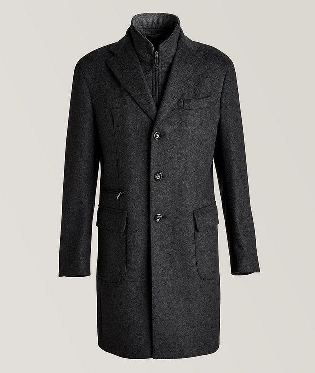 Wool-Cashmere Overcoat With Inset picture 1