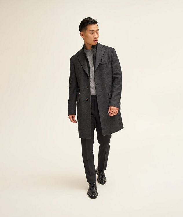 Wool-Cashmere Overcoat With Inset picture 2