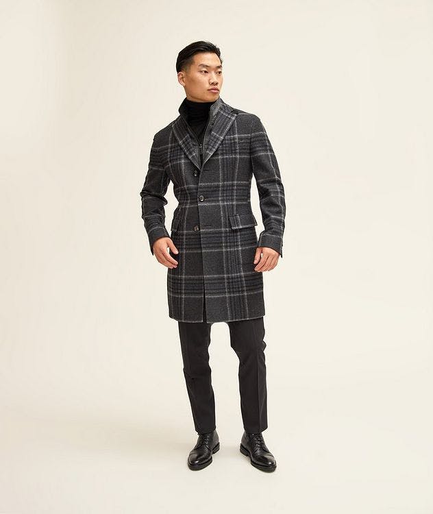 Wool Plaid Overcoat  picture 2