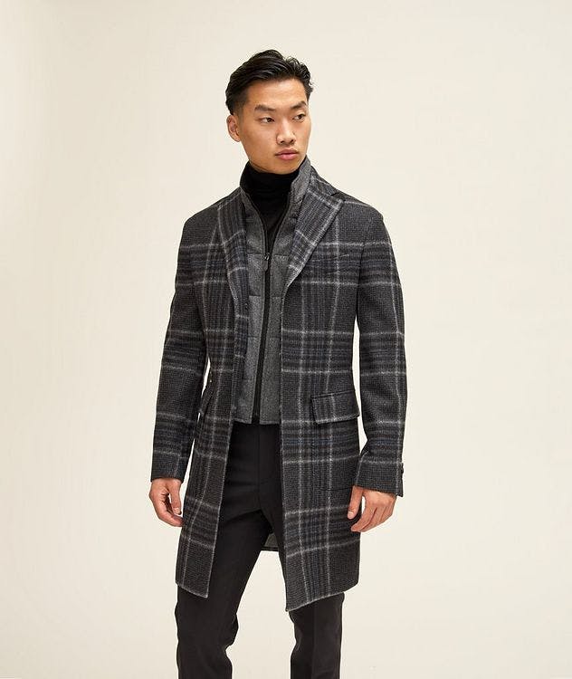 Wool Plaid Overcoat  picture 3
