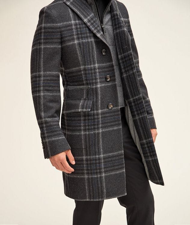 Wool Plaid Overcoat  picture 5