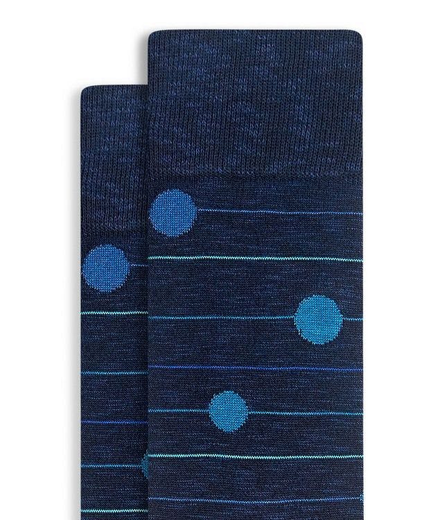 Gradient Stripe & Circles Printed Stretch-Cotton Socks picture 2