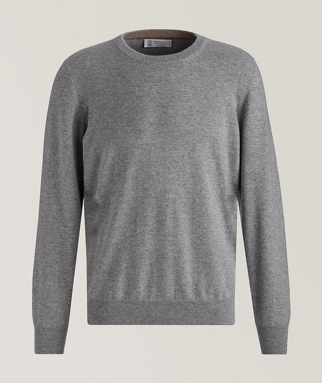 Long-Sleeve Cashmere Crew Neck Sweater picture 1