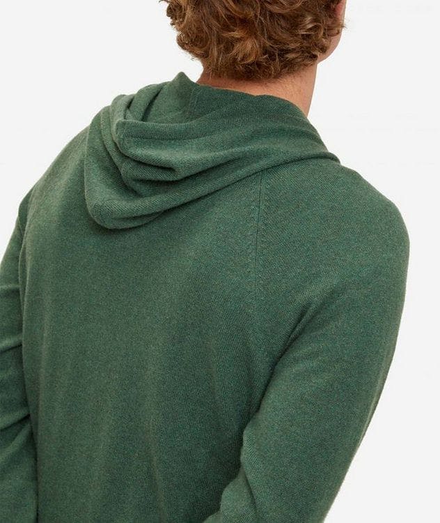 Zip-Up Cashmere Jersey Hoodie picture 3