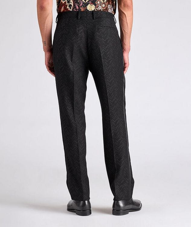 Twill Pattern Tailored Wool Trousers picture 4