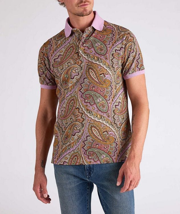 Paisley Printed Cotton Polo picture 2