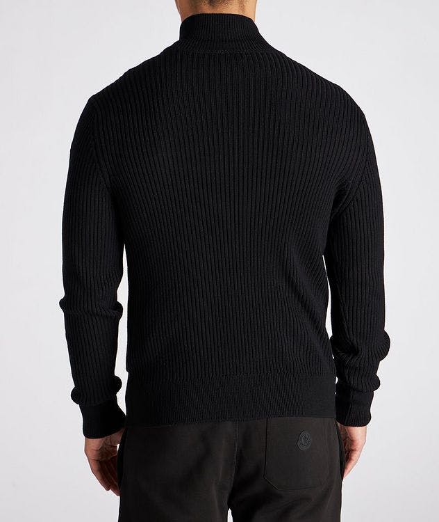 Full-Zip Ribbed Knit Wool Sweater  picture 4
