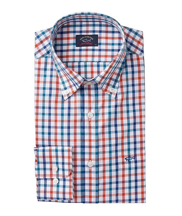 Gingham Pattern Cotton Sport Shirt picture 1