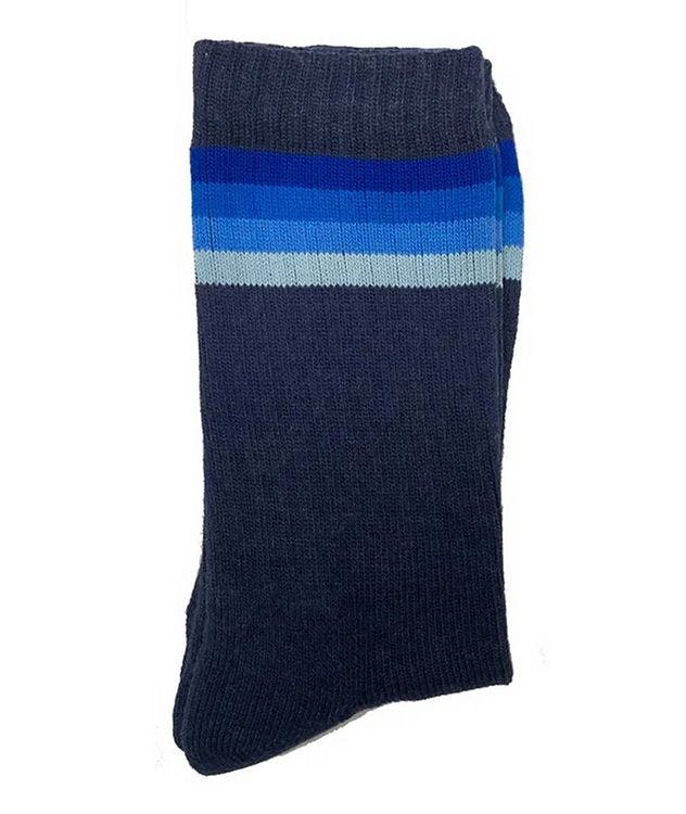 Gradient Stripe Cotton-Blend Mid-Calf Socks picture 1