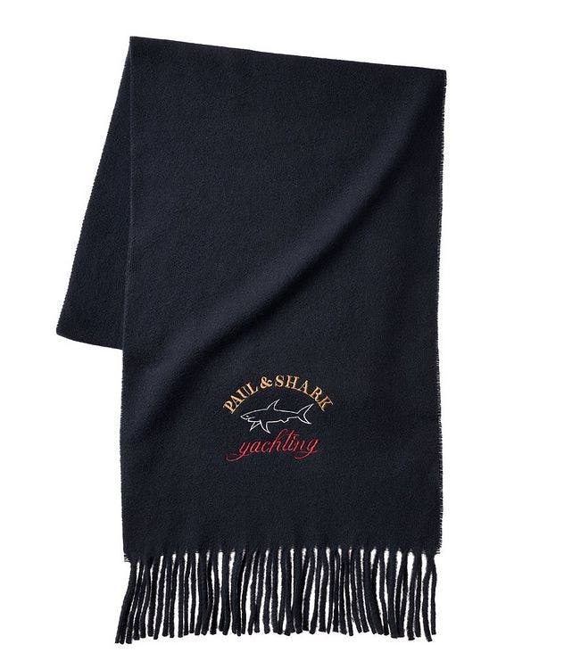 Embroidered Logo Wool Scarf picture 1