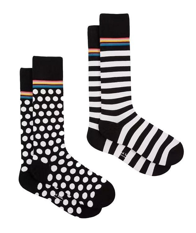 2-Pack Stripe And Polka Dot Cotton-Blend Socks picture 1